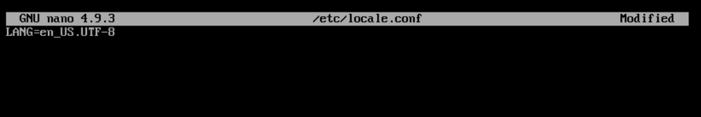 Editing /etc/locale.conf